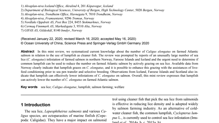 JOUC 19, 11331139 Mini review, lumpfish and C. elongatus.pdf