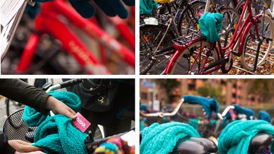 Stickad värme till cyklar och cyklister  