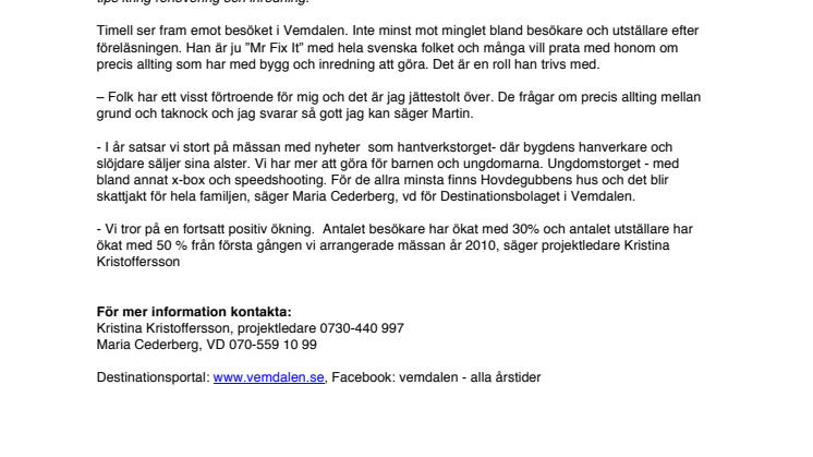 Martin Timell inspirerar på Lodge & Lya-mässan  i Vemdalen