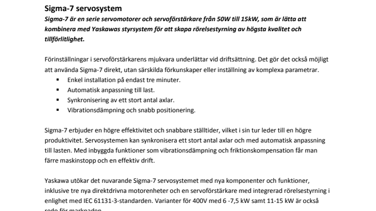Sigma-7 servosystem
