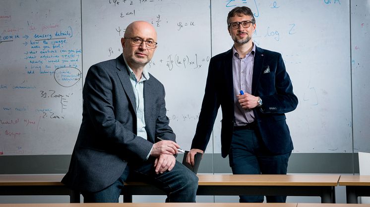 L-r: Professor Gennady El and Dr Antonio Moro, of Northumbria University’s Department of Mathematics, Physics and Electrical Engineering.