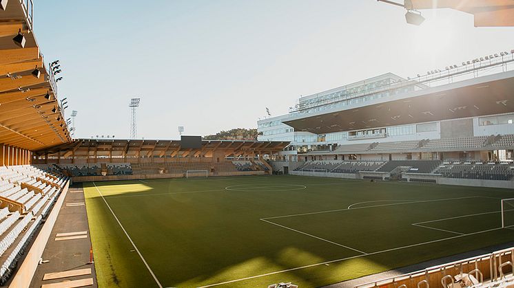 Öppen vy inifrån ​Studenternas idrottsplats. Foto: Daniel Nestor.
