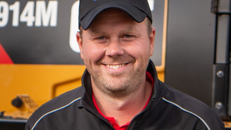 Magnus Rundberg, Hässleholm vann deltävlingen i Knutstorp och går vidare till Europa-finalen i Caterpillar Operator Challenge.