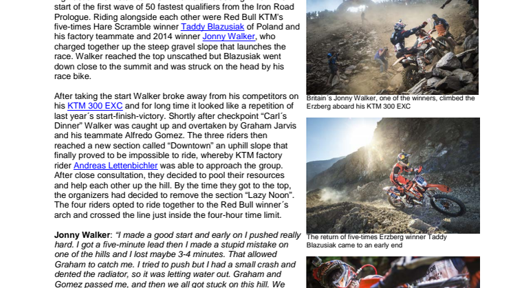 FOUR WINNERS IN MOST EXTREME ERZBERGRODEO