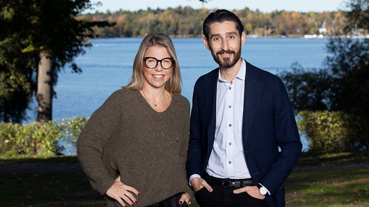 Pernilla Nissler, VD Skincity och Freddy Sobin, VD KICKS