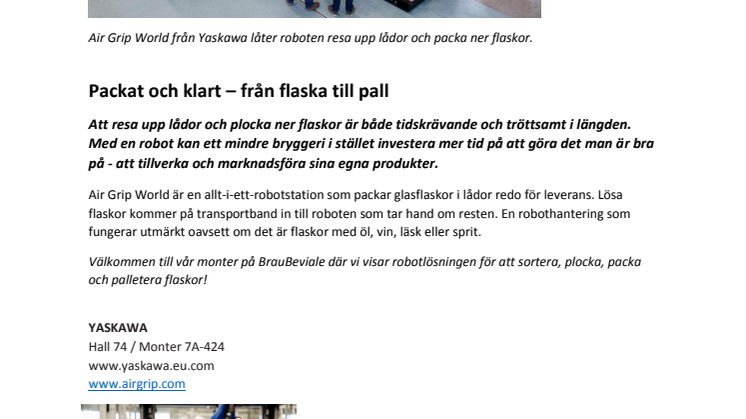 Packat och klart - från flaska till pall