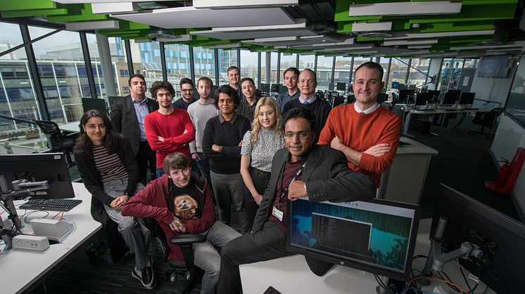Students and staff from Northumbria University's Department of Computer and Information Sciences, pictured with representatives from the NEBRC.