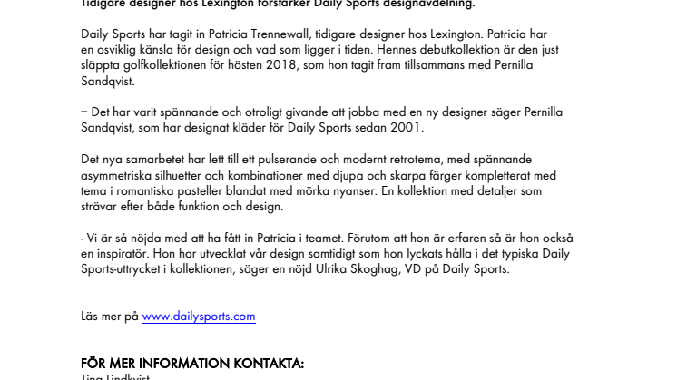 LEXINGTON-DESIGNER  PATRICIA TRENNEWALL TILL DAILY SPORTS