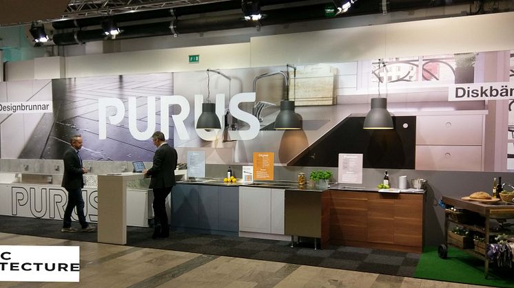 Purus ställer ut i monter F03:52 på Nordic Architecture Fair i Göteborg.