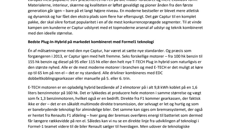 Ny Renault Captur udfordrer premium segmentet