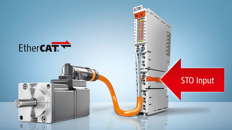 EtherCAT-I/O-system: Servoterminaler med inbyggd säkerhetsfunktion STO