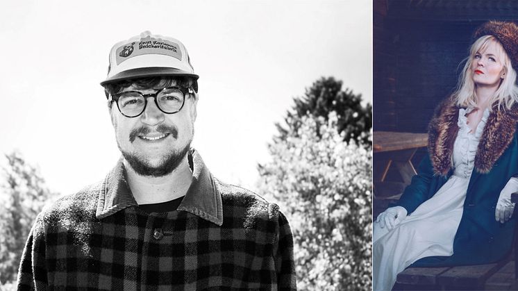 Musikerna och komponisterna Jonas Svennem och Frida Johansson reser till Piteå. Foto: Göte Svennem och Lisa Love Bäckman. 