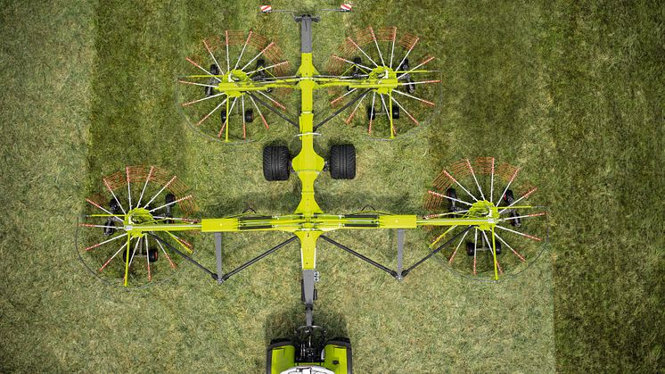 Impressive width in the new four-rotor swather