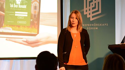 Meiju Vartiainen står bakom Tak över Huvudet – en av idéerna på Venture Cups Topp 20-lista. Foto: Entreprenörskapsforum