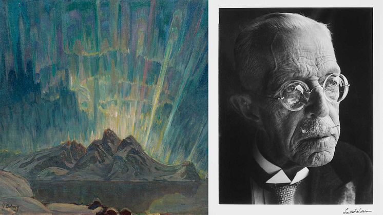 Anna Boberg, Northern Lights. Study from North Norway. Photo: Anna Danielsson/Nationalmuseum. Lennart Nilsson, Gustaf V (1858-1950), king of Sweden, 1950. Photo: Lennart Nilsson Photography/TT Nyhetsbyrån. 