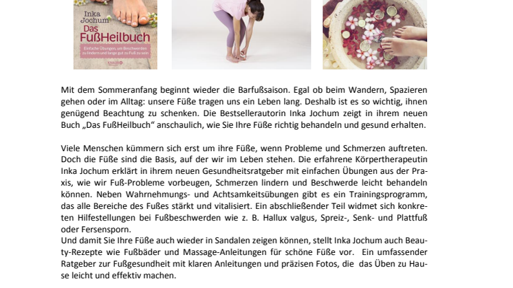 Pressemitteilung: Jochum_Das FußHeilbuch