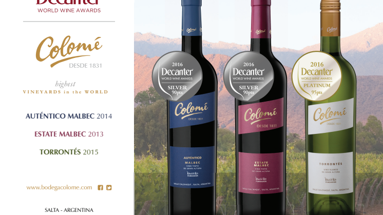 Decanter 2016 Colomé