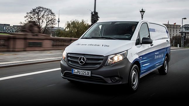 Eldrivna transportbilen eVito kommer att börja levereras under 2018.