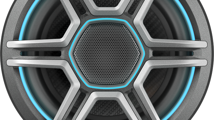 FusionApolloSpeakers_6.5inch_SportsGray_Front_Blue.png