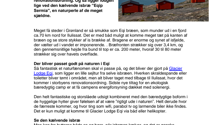 Bo bæredygtigt på rejsen i Grønland