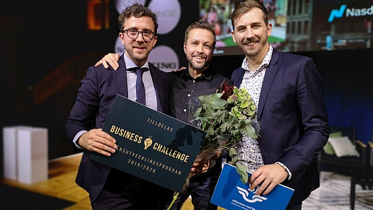 Fredrik Hammargården, Andreas Hjort och ​Victor Molén på startupbolaget Indivd.