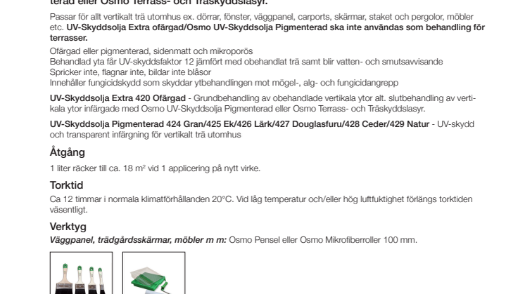 Steg för steg instruktion Osmo UV-Skyddsolja