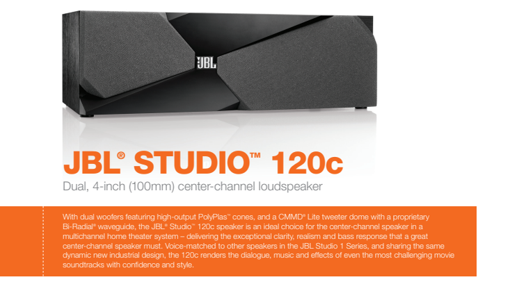 Specification sheet - JBL 120 (English)