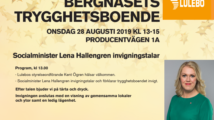 Välkommen till invigningen av Bergnäsets trygghetsboende