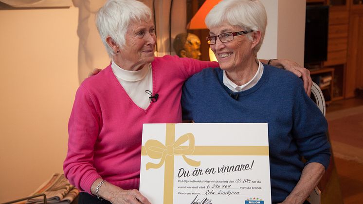 Rita vann 6,3 miljoner på lott från Miljonlotteriet – nu ska hon upptäcka världen tillsammans med sin tvillingsyster!