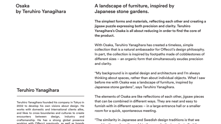 Offecct Press release Osaka by Teruhiro Yanagihara_EN