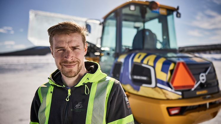 Volvo L20 Electric motbevisade fördomarna vid ishotellet i Jukkasjärvi