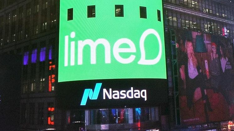 Lime Technologies AB listed on Nasdaq Stockholm