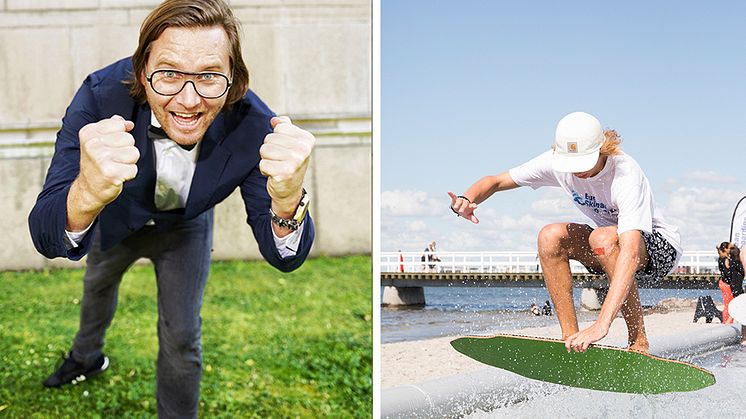 Kaoskalas med Ola Selmén och European Skimboarding Cup på Ribban i helgen