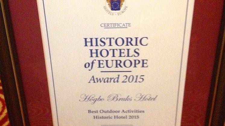 HHE Awards 2015 - Högbo Brukshotell