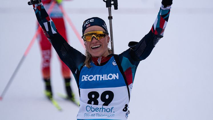 VIDERE TIL VERDENSCUP: Juni Arnekleiv imponerte i sin VM-debut og skal reise videre med elitelaget til verdenscupen i Nove Mesto. Foto: Emil Sørgård / NSSF