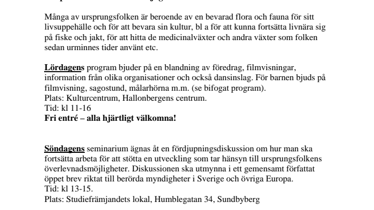 URSPRUNGSFOLKENS HELG