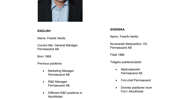 Fredrik Herlitz - Personprofil