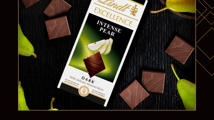 En uppfriskande nyhet i chokladhyllan... Upptäck nya Lindt Excellence Intense Pear.