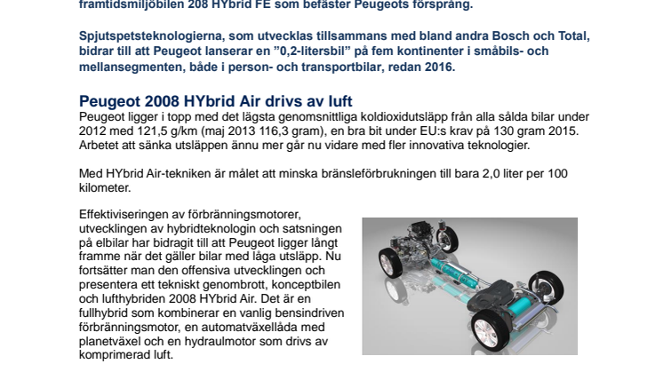 Klimatsmarta innovationer med luft i tankarna - 208 HYbrid FE
