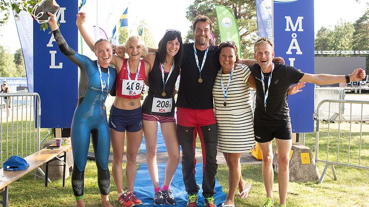 Lag Dreamteam segrade i Vansbro Swimrun stafett. Foto: Mickan Palmqvist 