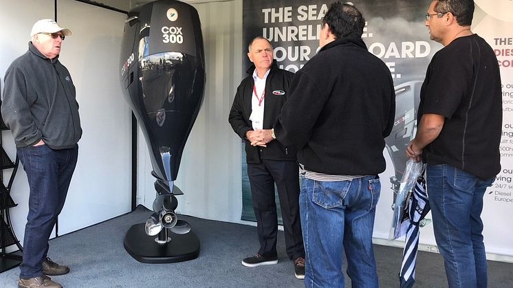 Cox Powertrain: Cox Powertrain exhibiting at Hutchwilco New Zealand Boat Show, Auckland 