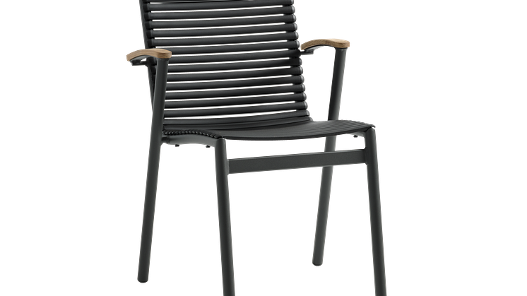 Silla apilable SADBJERG negro.png