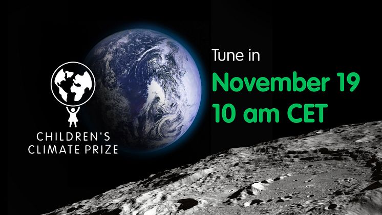 Tune in November 19 at 10.00 CET for the Children's Climate Prize 2021