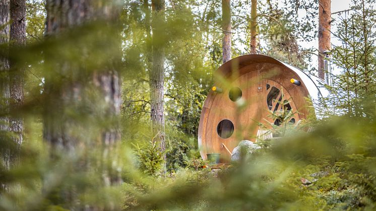 "Oddis öga" är en av två häftiga kojor hos Näsets Marcusgård i Furudal. Foto: Näsets Marcusgård.