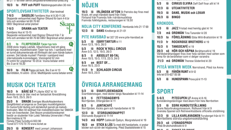 Det händer i Piteå 5-27 mars 2011