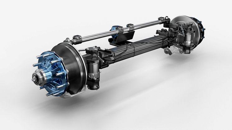 AirSave mounted on a BPW steering axle.