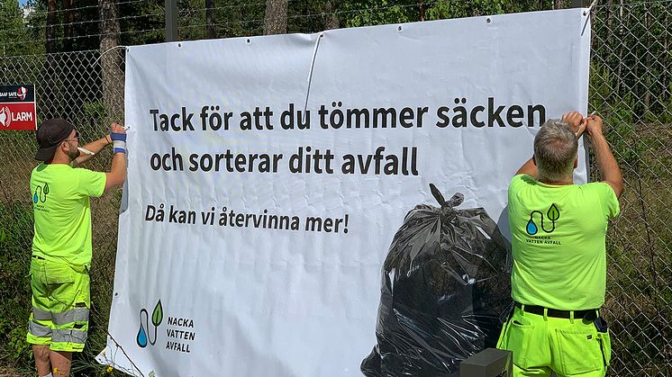 Tack för att du tömmer säcken och sorterar ditt avfall.