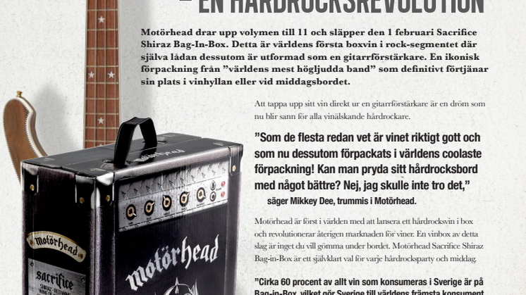Motörhead Sacrifice Shiraz Bag-in-Box – en hårdrocksrevolution