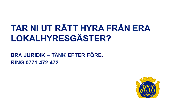 Tar nu ut rätt hyra från era lokalhyresgäster? 