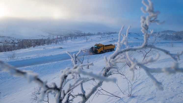 Under de närmaste fyra åren kommer Svevia att sköta vägunderhållet inom driftområde Arvidsjaur. Foto: Patrick Trägårdh